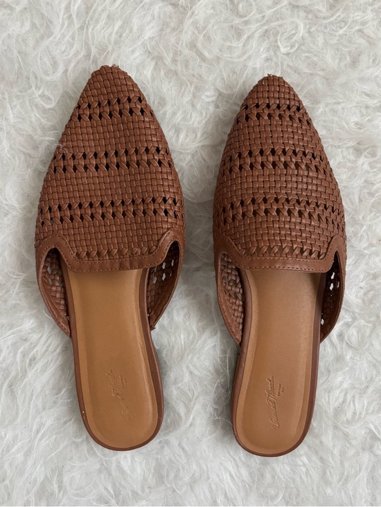 Universal Thread Shoes - Universal Thread Cottagecore Brown Woven Pointed Toe Slip On Mules